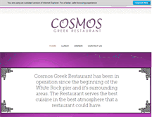 Tablet Screenshot of cosmosgreekrestaurant.com